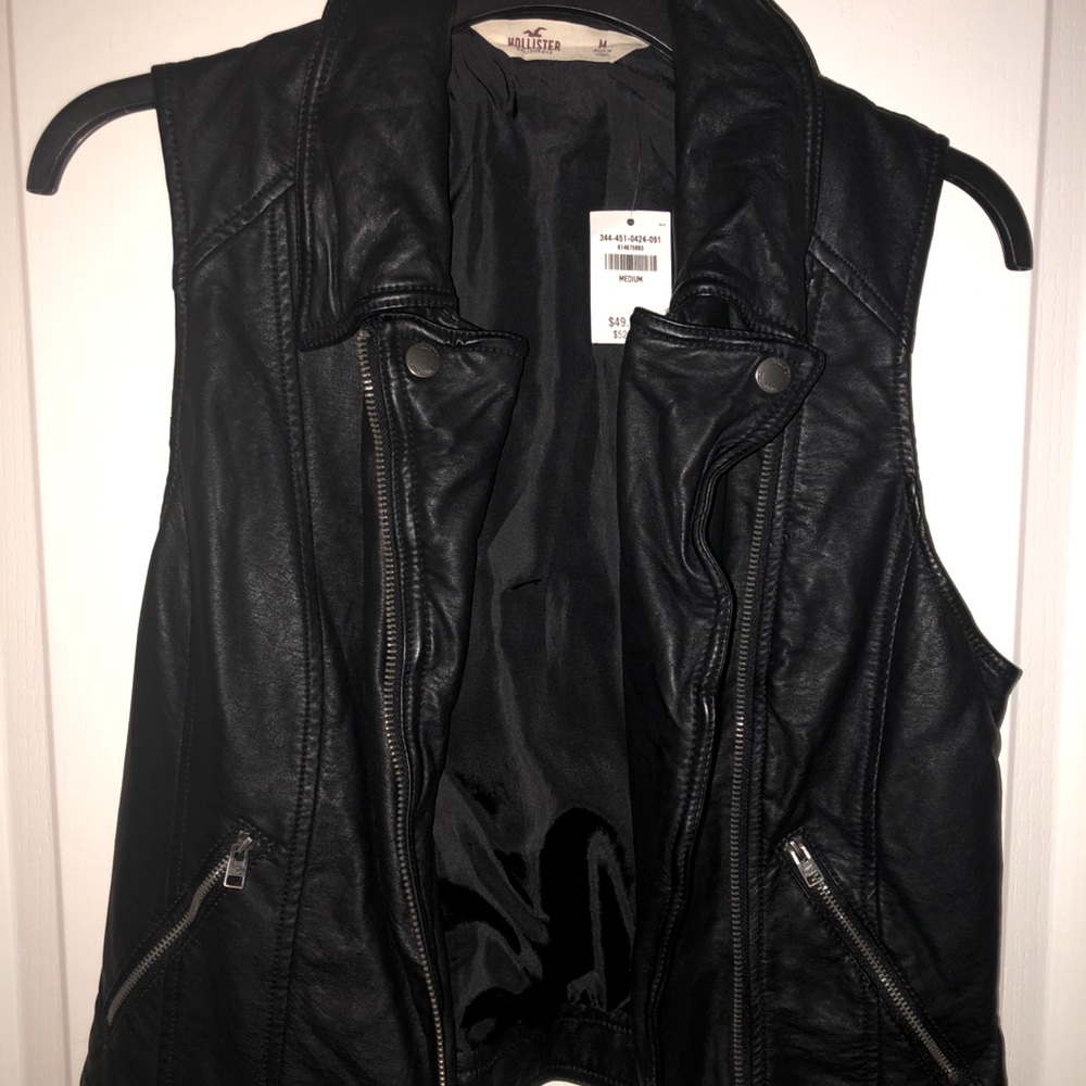 Crest Canyon Faux Leather Biker Vest